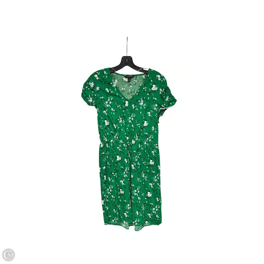 Dress Casual Midi By Banana Republic In Green & White, Size: S