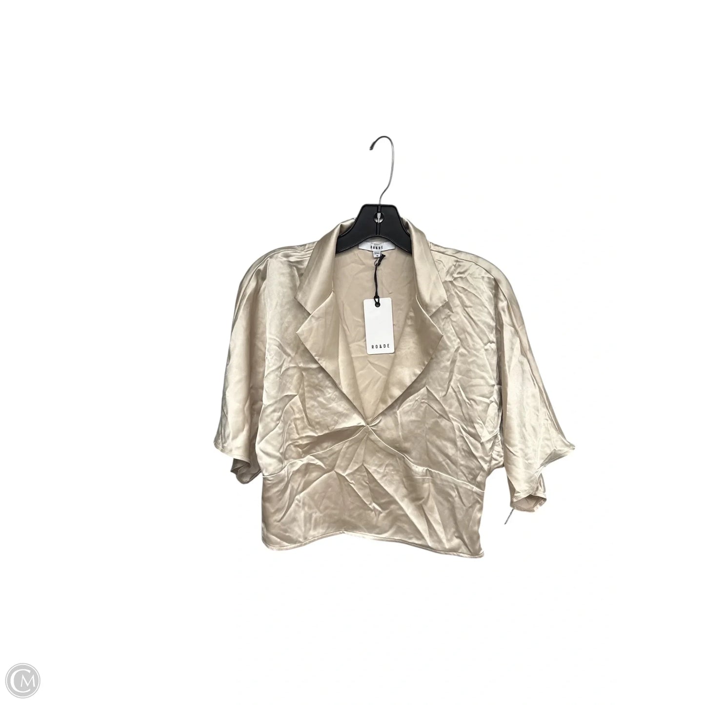 Top Short Sleeve By Ro & De In Gold, Size: M