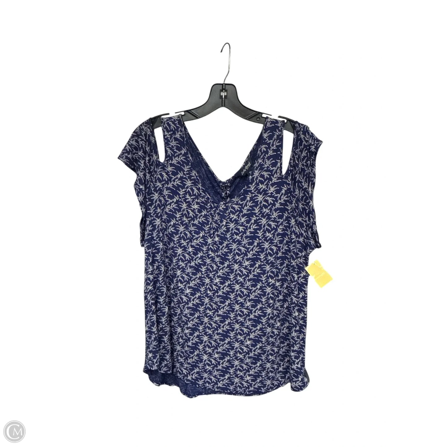 Top Short Sleeve By Lucky Brand In Blue, Size: Xl