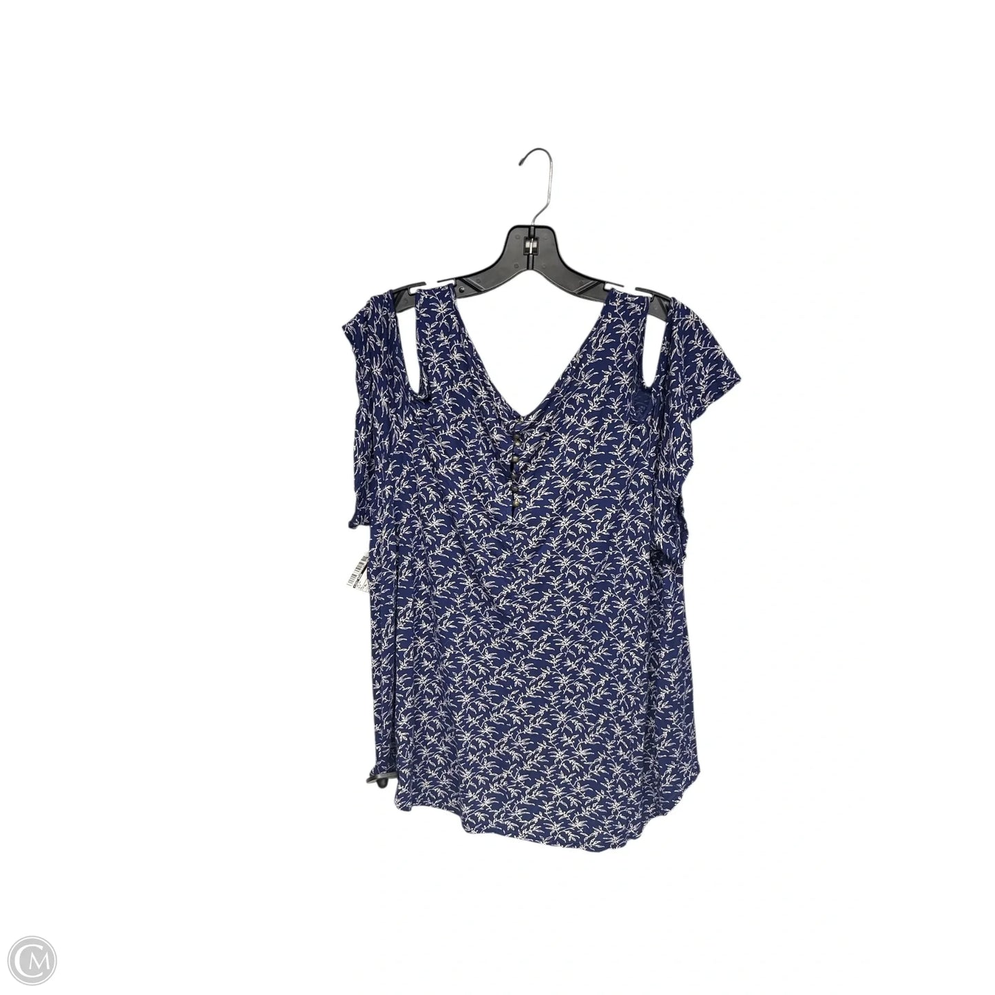 Top Short Sleeve By Lucky Brand In Blue, Size: Xl