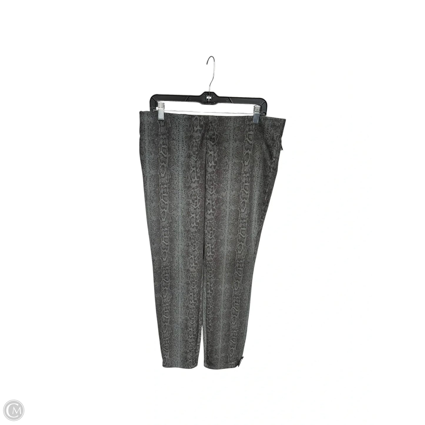 Pants Cropped By Philosophy In Snakeskin Print, Size: Xl