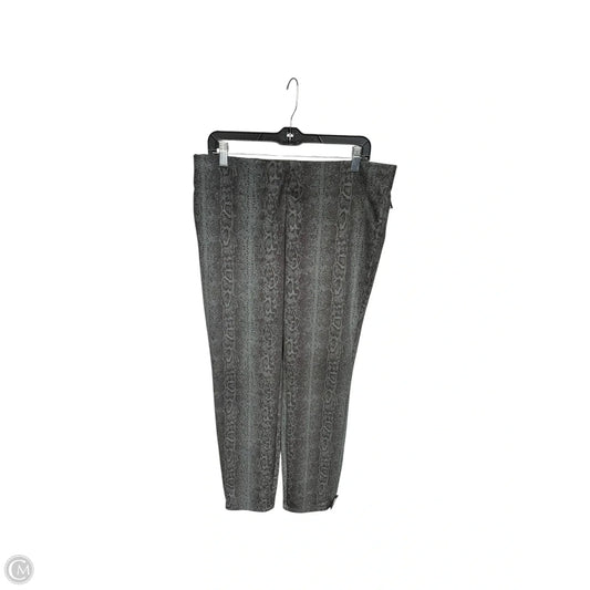 Pants Cropped By Philosophy In Snakeskin Print, Size: Xl