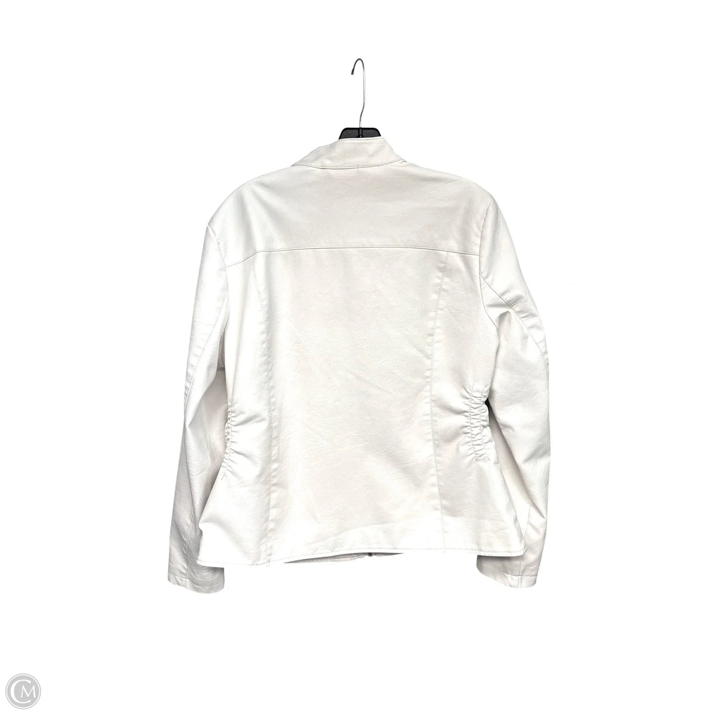 Jacket Moto By Baccini In White, Size: L