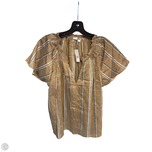 Top Short Sleeve By Gap In Striped Pattern, Size: L