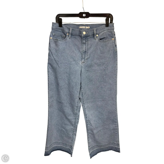 Jeans Wide Leg By Lands End In Blue Denim, Size: 12