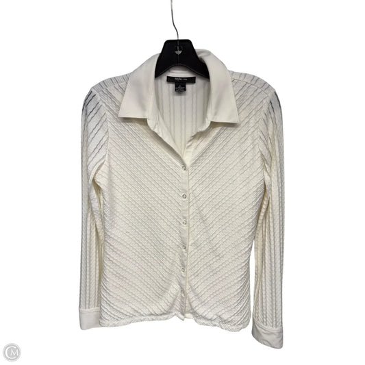 Top Long Sleeve By Style And Company In Cream, Size: S