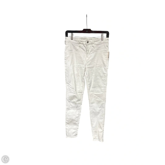 Jeans Skinny By American Eagle In White Denim, Size: 4