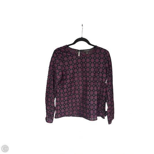 Top Long Sleeve By Banana Republic In Purple, Size: S