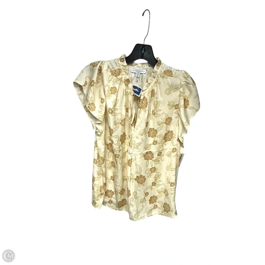 Blouse Short Sleeve By Maison Damelie In Yellow, Size: M