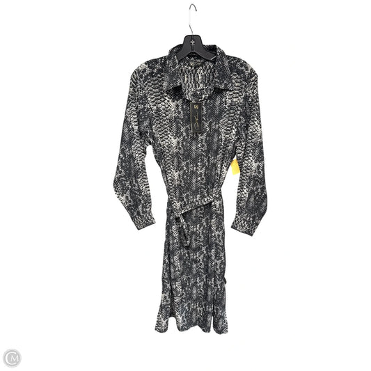 Dress Casual Midi By Dg2 In Snakeskin Print, Size: L