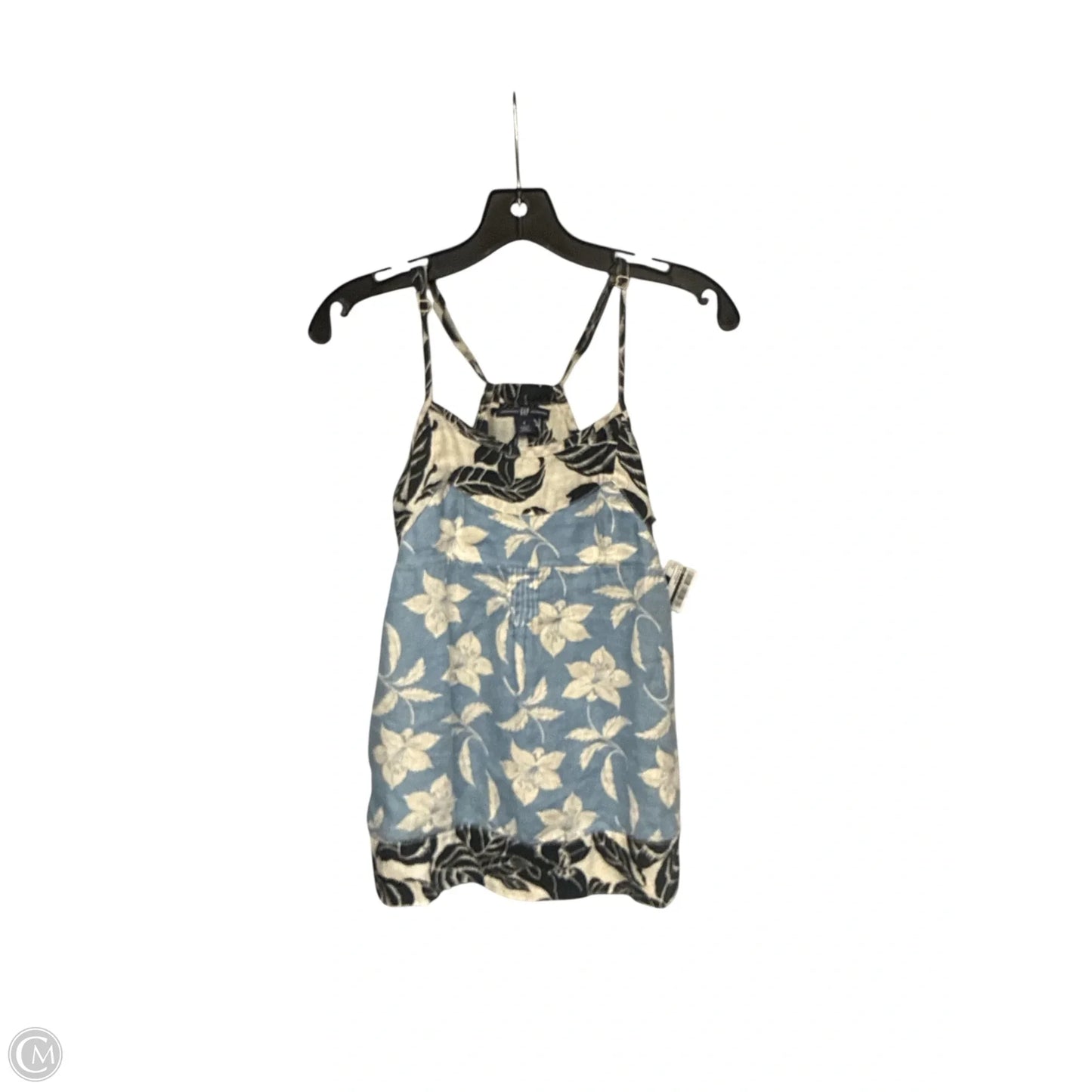 Top Sleeveless By Gap In Black & Blue, Size: S
