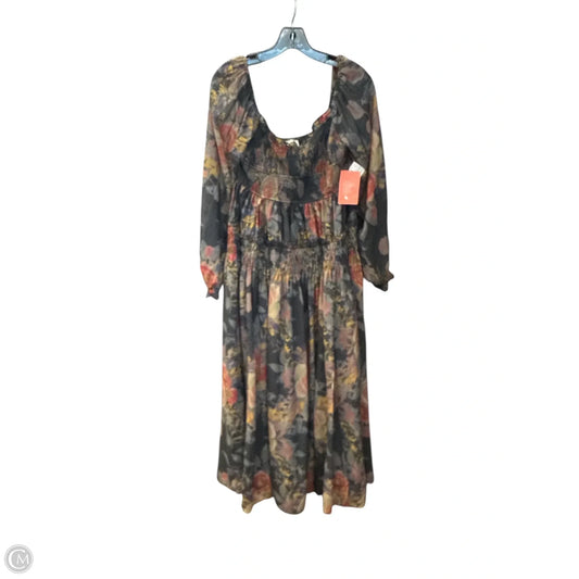 Dress Casual Maxi By Promesa In Blue & Red, Size: M