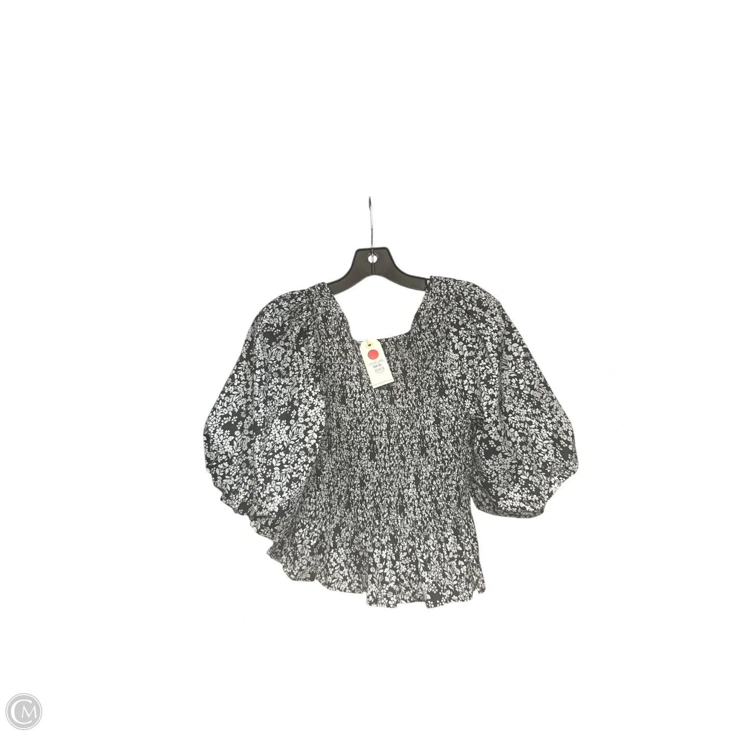 Top Short Sleeve By By Together In Black & Grey, Size: M