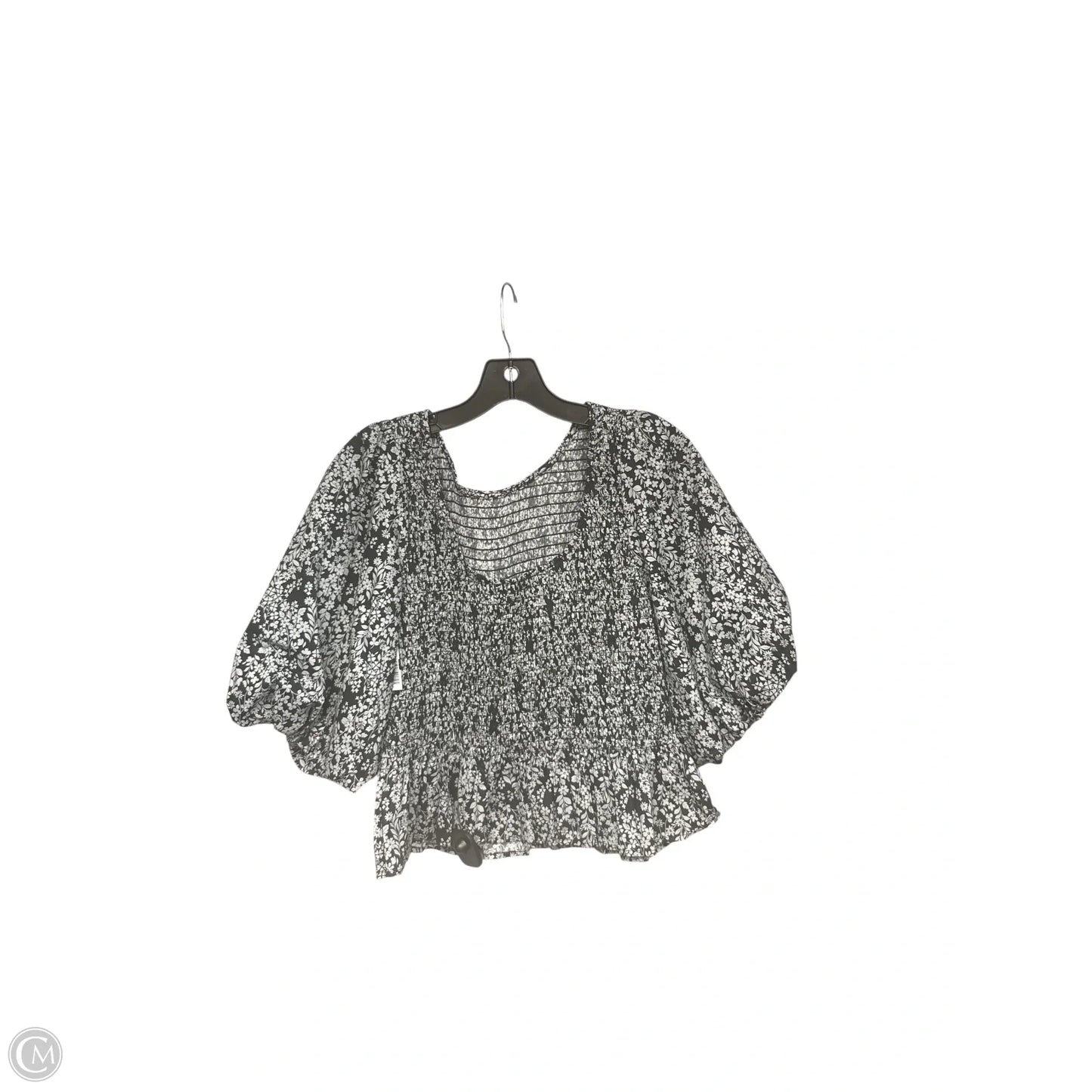 Top Short Sleeve By By Together In Black & Grey, Size: M
