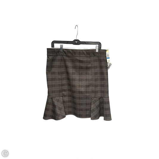Skirt Midi By Studio M In Plaid Pattern, Size: Xl