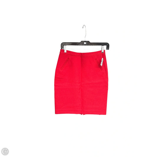 Skirt Midi By Loft In Red, Size: 0p