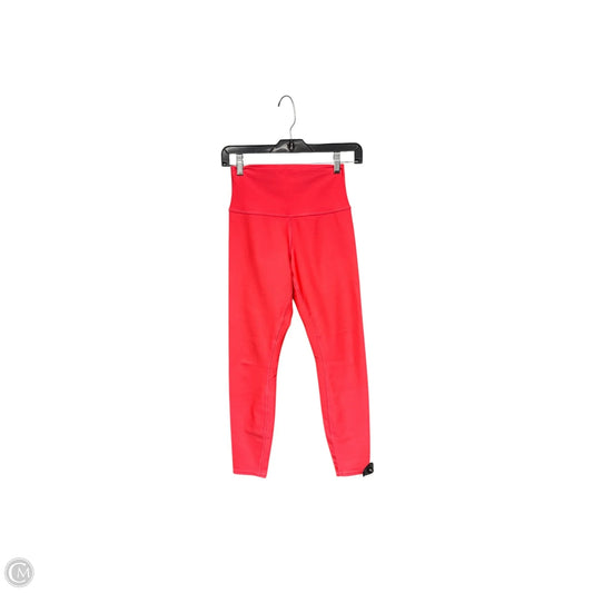 Athletic Leggings By Alo In Coral, Size: S