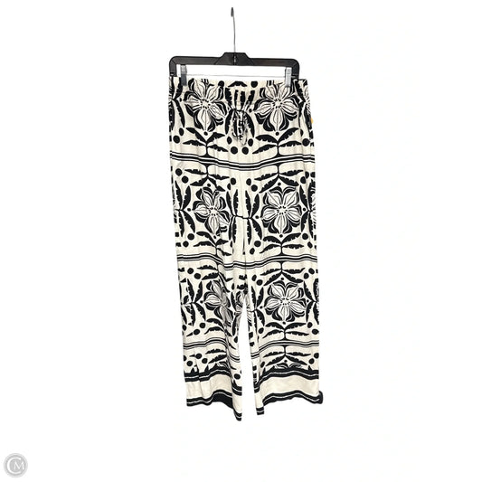 Pants Wide Leg By H&m In Black & Cream, Size: M