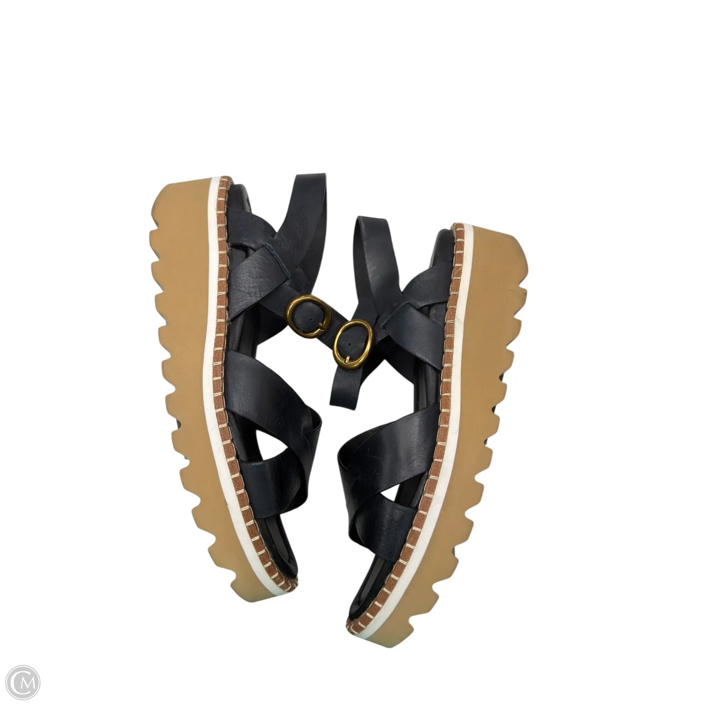 Sandals Heels Wedge By Sofft In Black, Size: 10