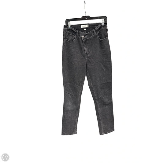 Jeans Straight By Abercrombie And Fitch In Black Denim, Size: 10