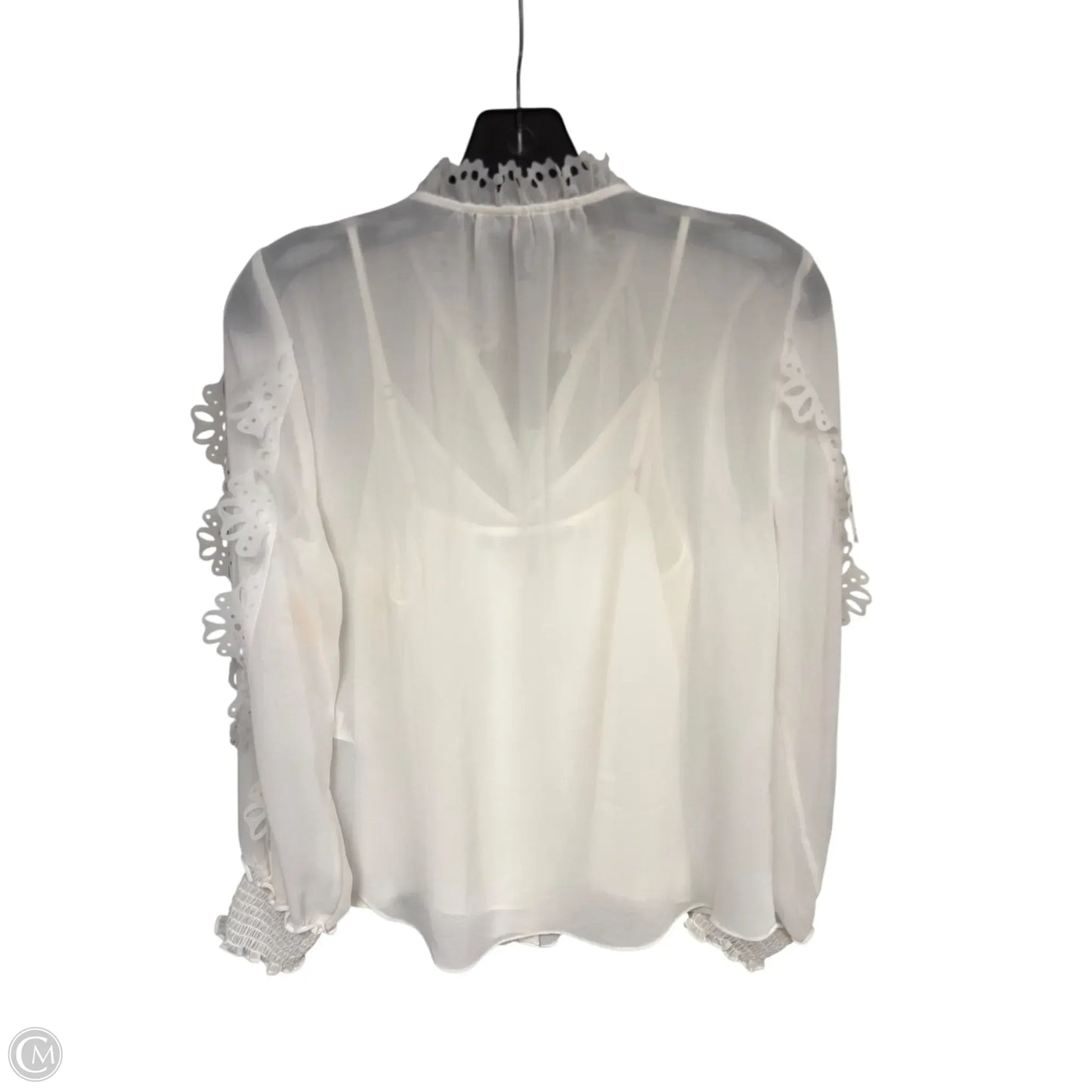 Blouse Long Sleeve By White House Black Market In White, Size: Xs