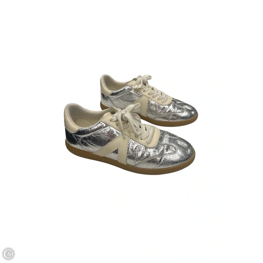Shoes Sneakers By Mia In Cream & Silver, Size: 6.5