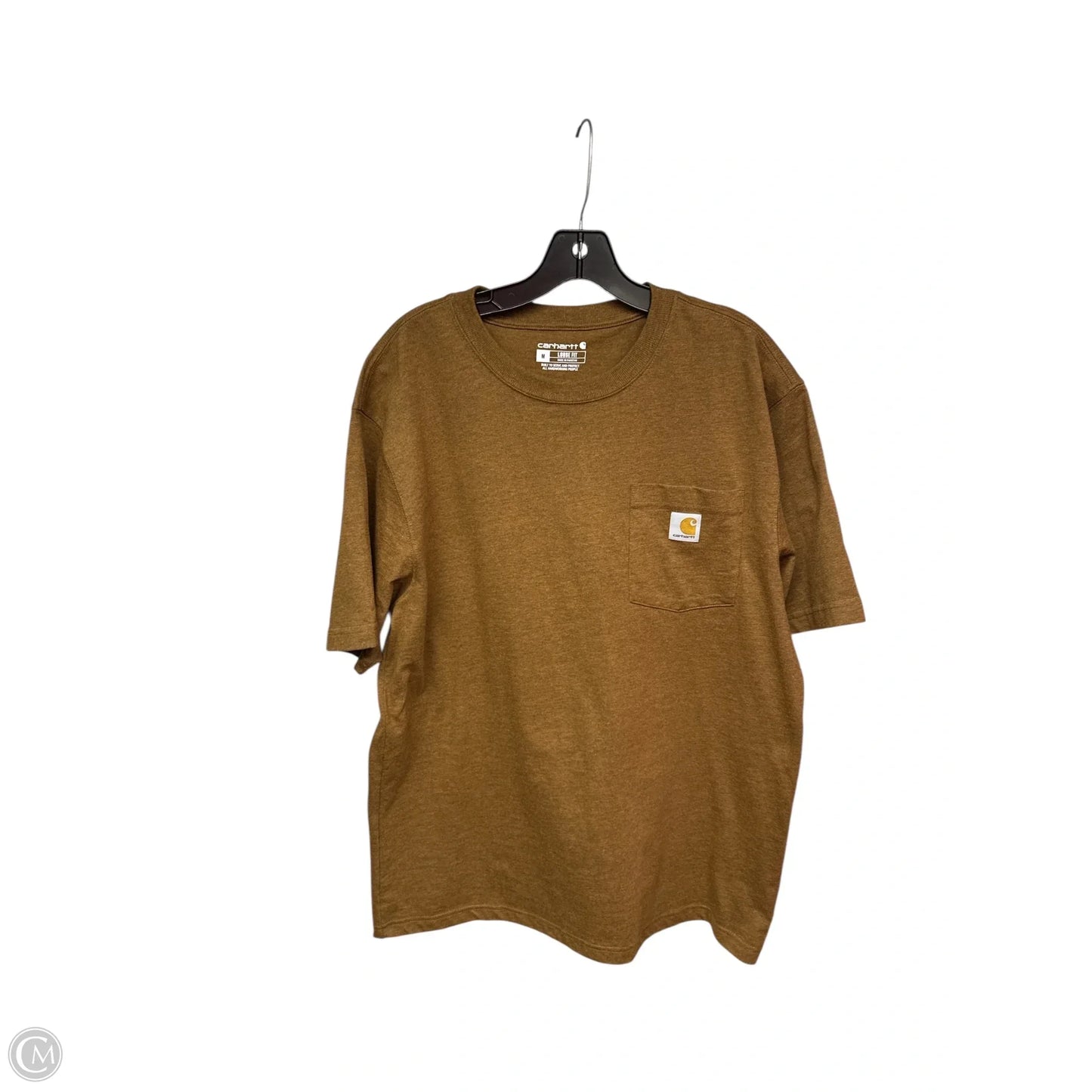 Top Short Sleeve By Carhartt In Brown, Size: M