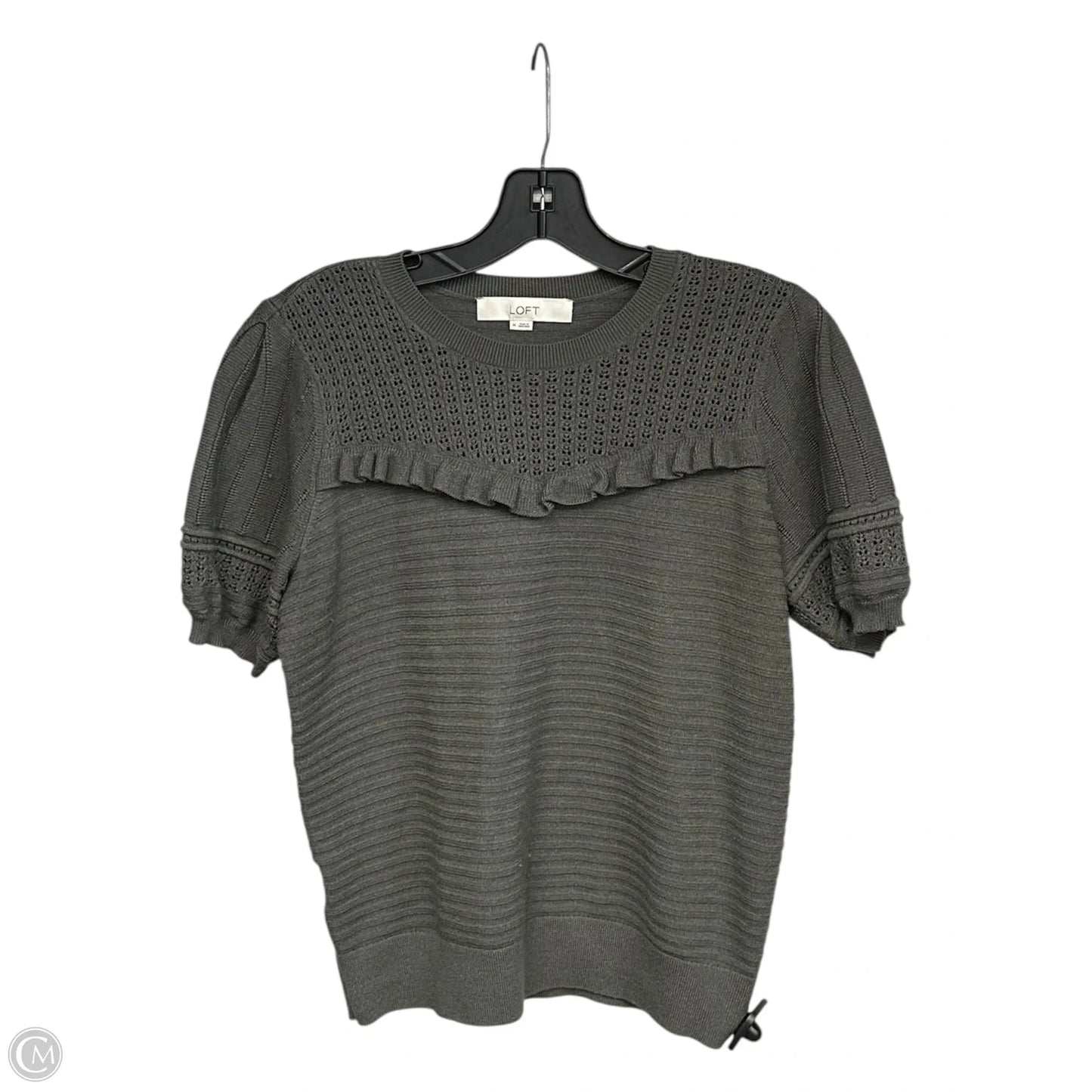 Top Short Sleeve By Loft In Green, Size: M