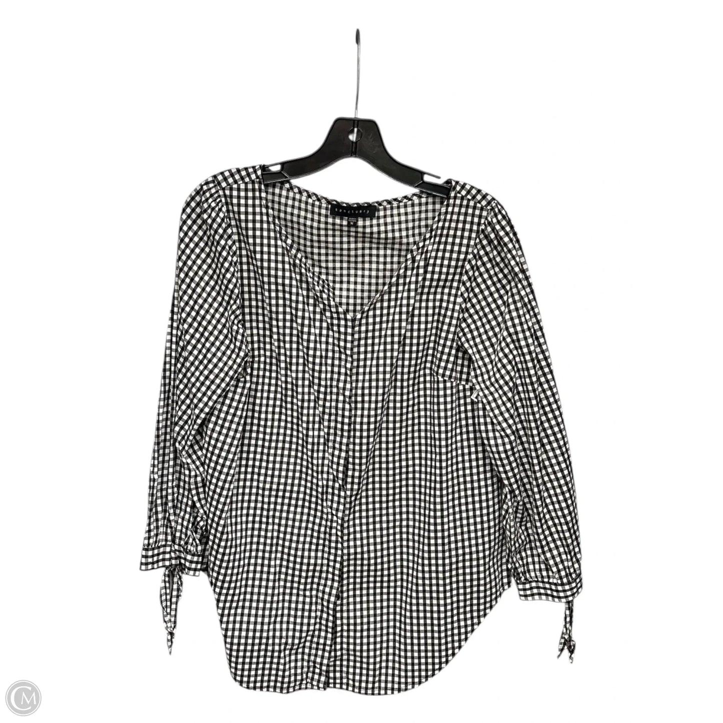 Top 3/4 Sleeve By Sanctuary In Checkered Pattern, Size: M