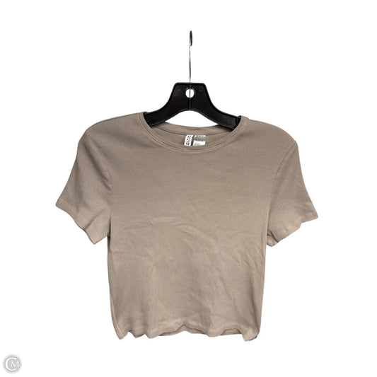 Top Short Sleeve Basic By Divided In Tan, Size: L