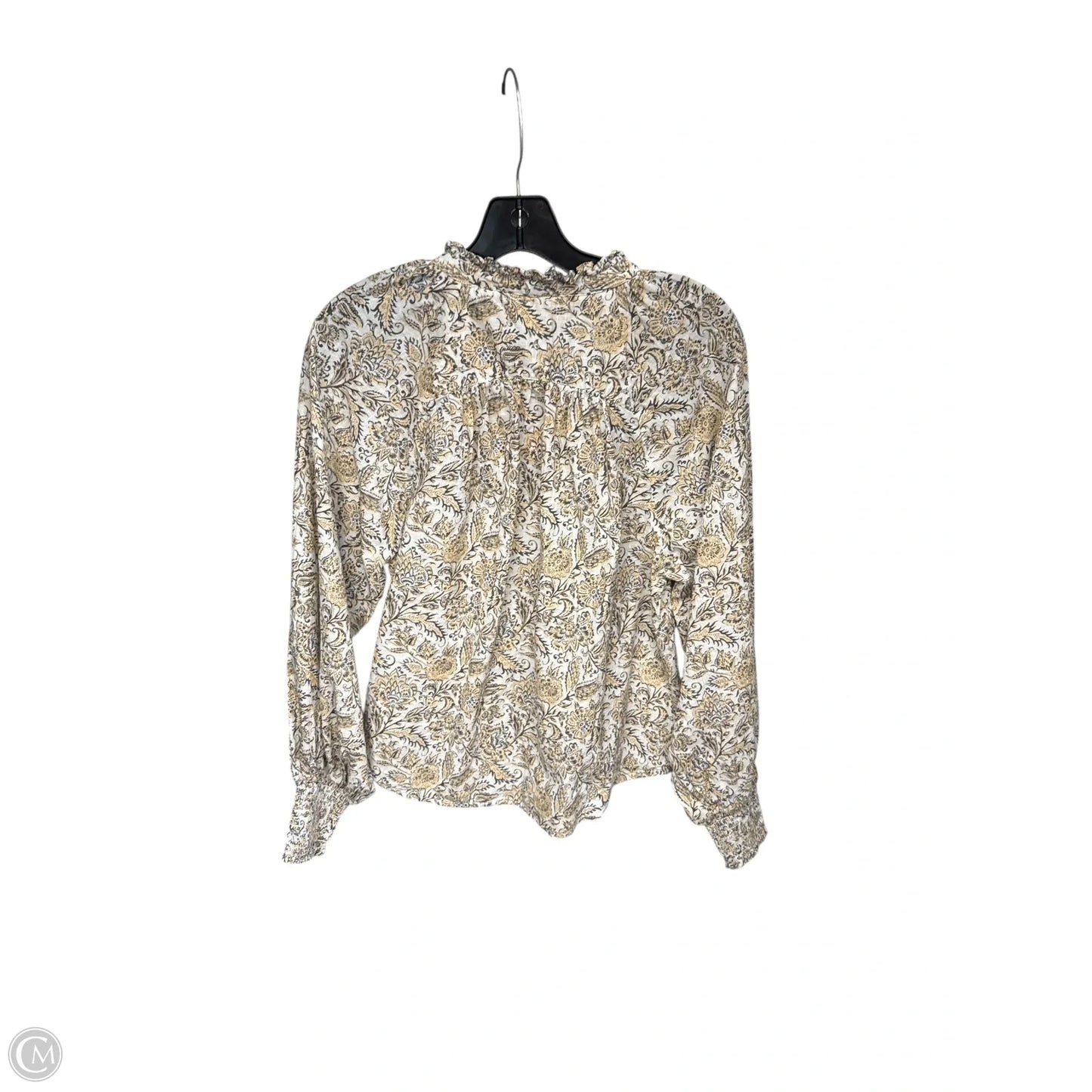 Top Long Sleeve By Anthropologie In Paisley Print, Size: S