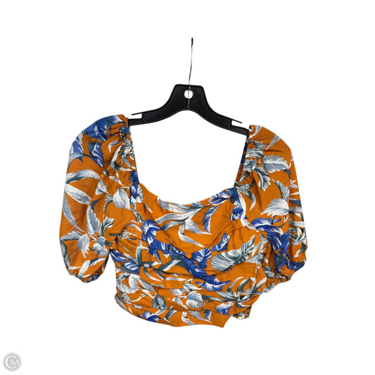 Top Short Sleeve By Clothes Mentor In Blue & Orange, Size: M