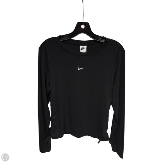Athletic Top Long Sleeve Crewneck By Nike Apparel In Black, Size: M