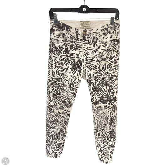 Pants Cropped By Current/elliott In Brown & White, Size: 28