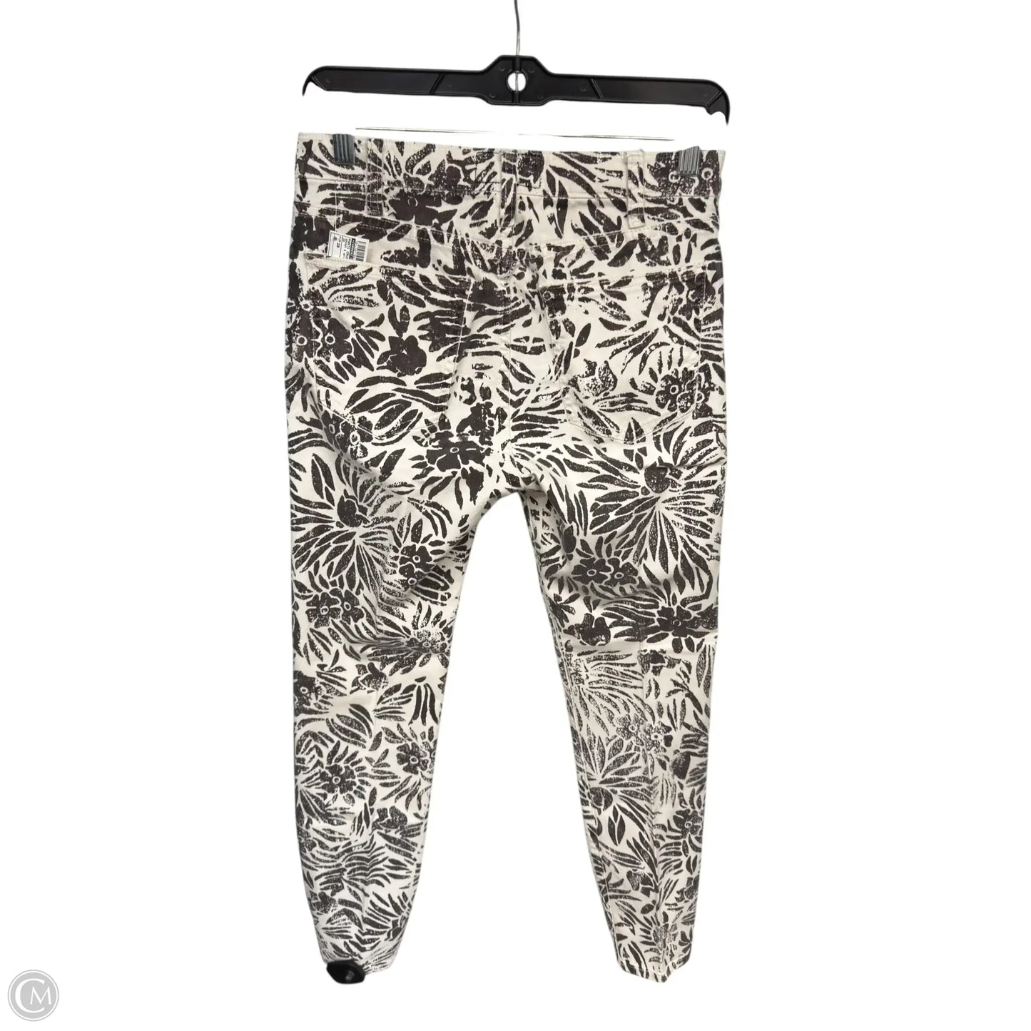 Pants Cropped By Current/elliott In Brown & White, Size: 28