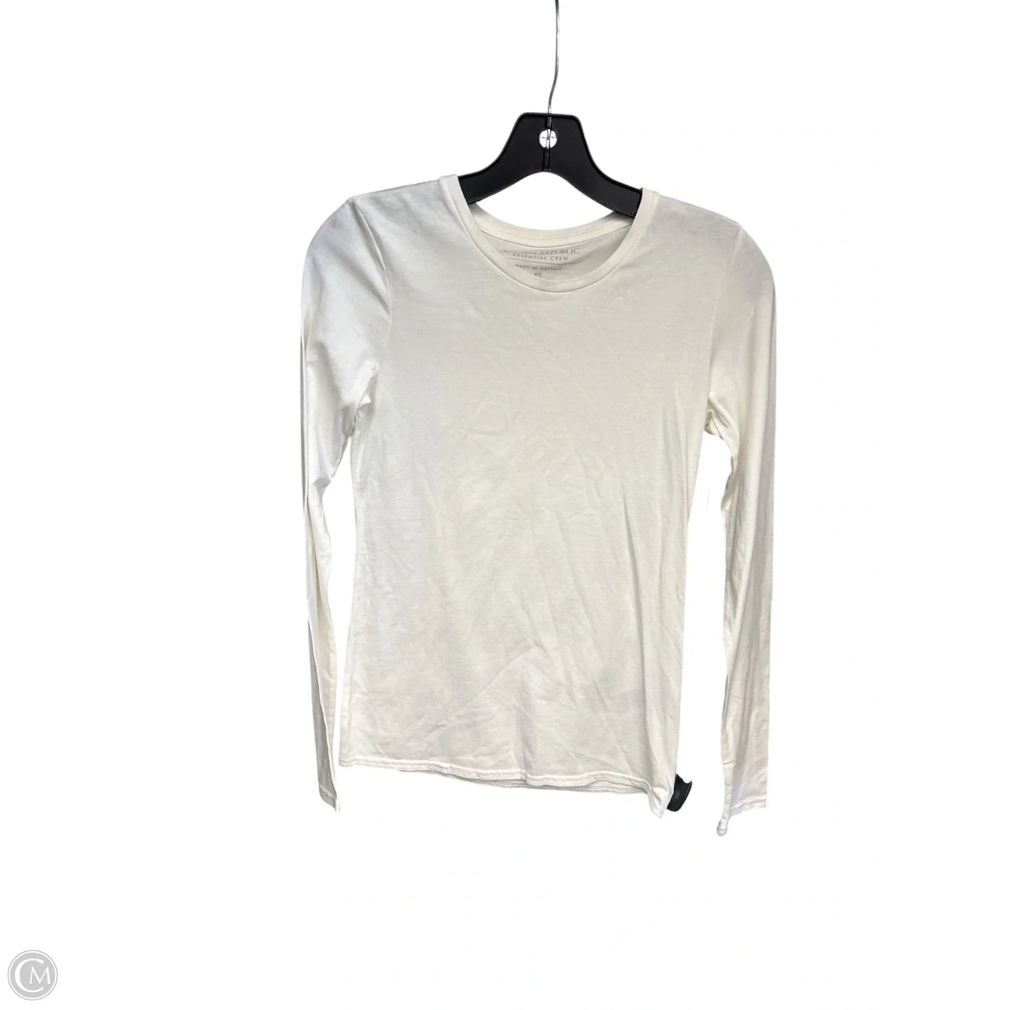 Top Long Sleeve Basic By Banana Republic In Cream, Size: Xs