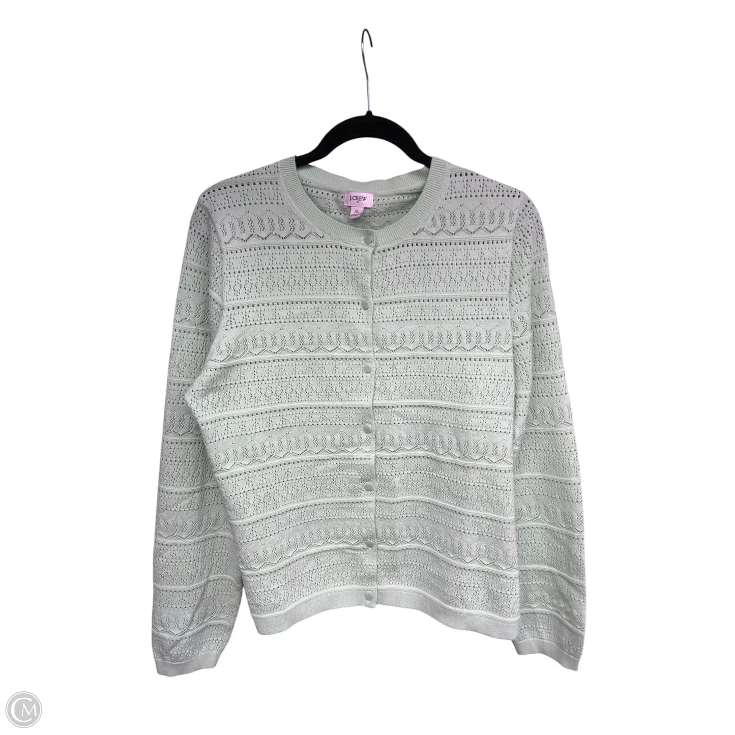 Cardigan By J. Crew In Aqua, Size: Xl