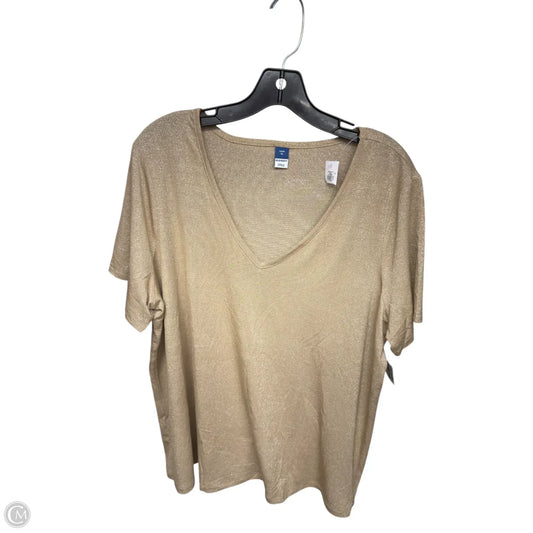 Top Short Sleeve By Old Navy In Beige, Size: Xl