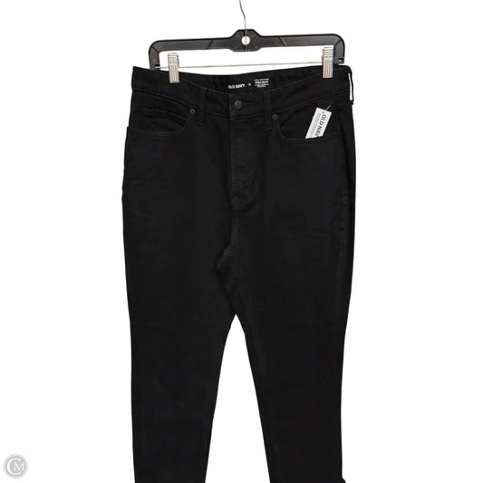 Jeans Straight By Old Navy In Black Denim, Size: 12