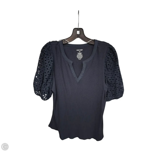 Top Short Sleeve By Nine West In Navy, Size: Xl