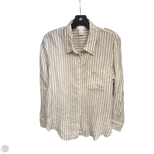 Top Long Sleeve By H&m In Striped Pattern, Size: M