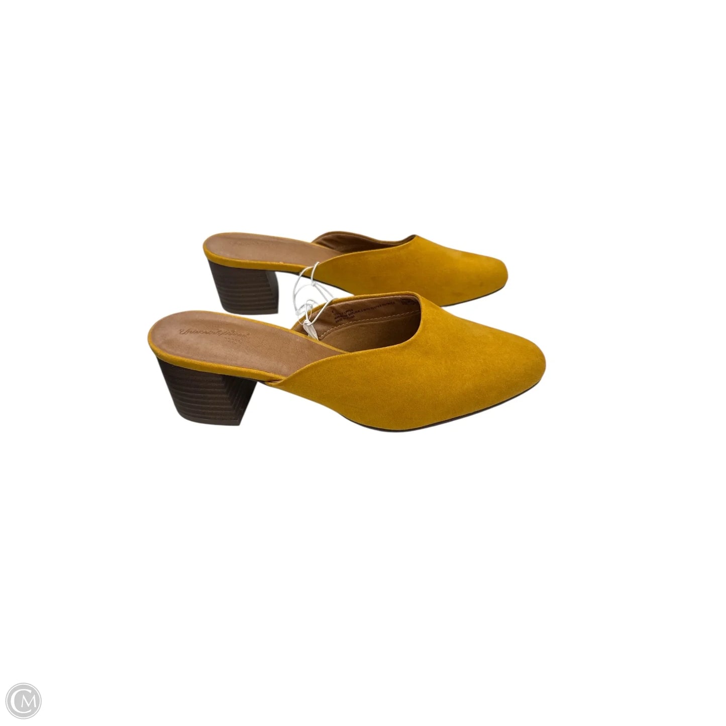 Shoes Heels Block By Universal Thread In Yellow, Size: 8
