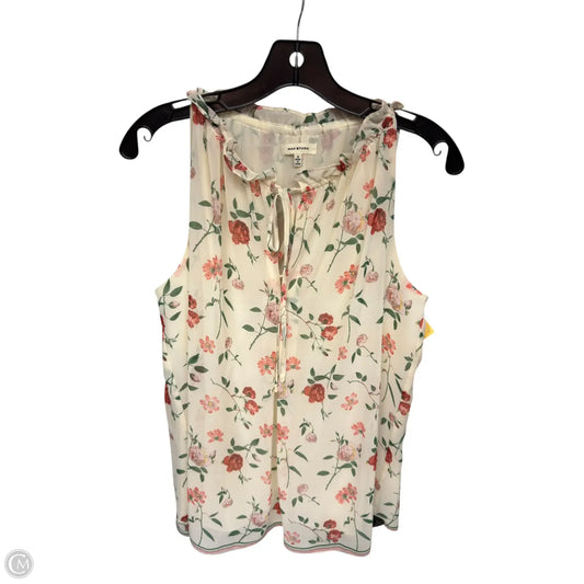 Top Sleeveless By Max Studio In Floral Print, Size: S