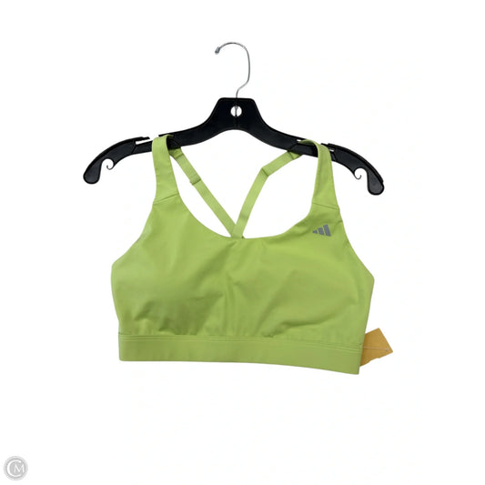Athletic Bra By Adidas In Green, Size: S