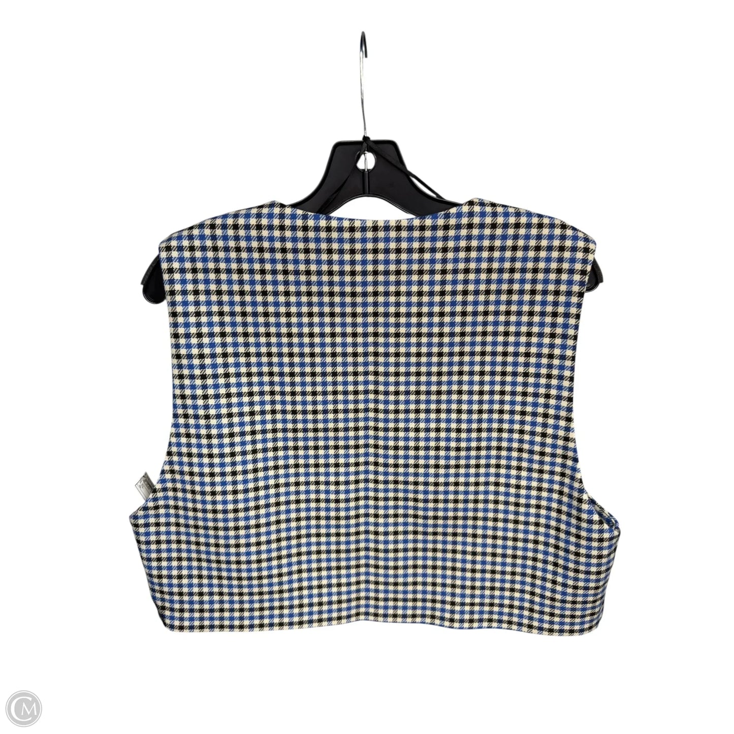 Top Sleeveless By Zara In Checkered Pattern, Size: L