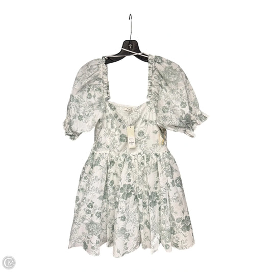 Dress Party Midi By Francesca's In Green & White, Size: M