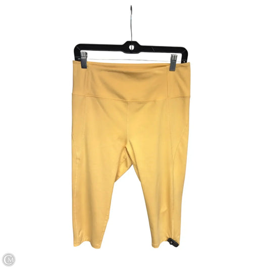 Athletic Leggings Capris By Girlfriend Collective In Yellow, Size: Xl