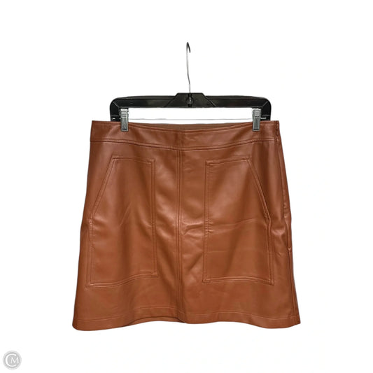 Skirt Midi By Loft In Brown, Size: 12