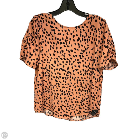 Top Short Sleeve By Papermoon In Animal Print, Size: S