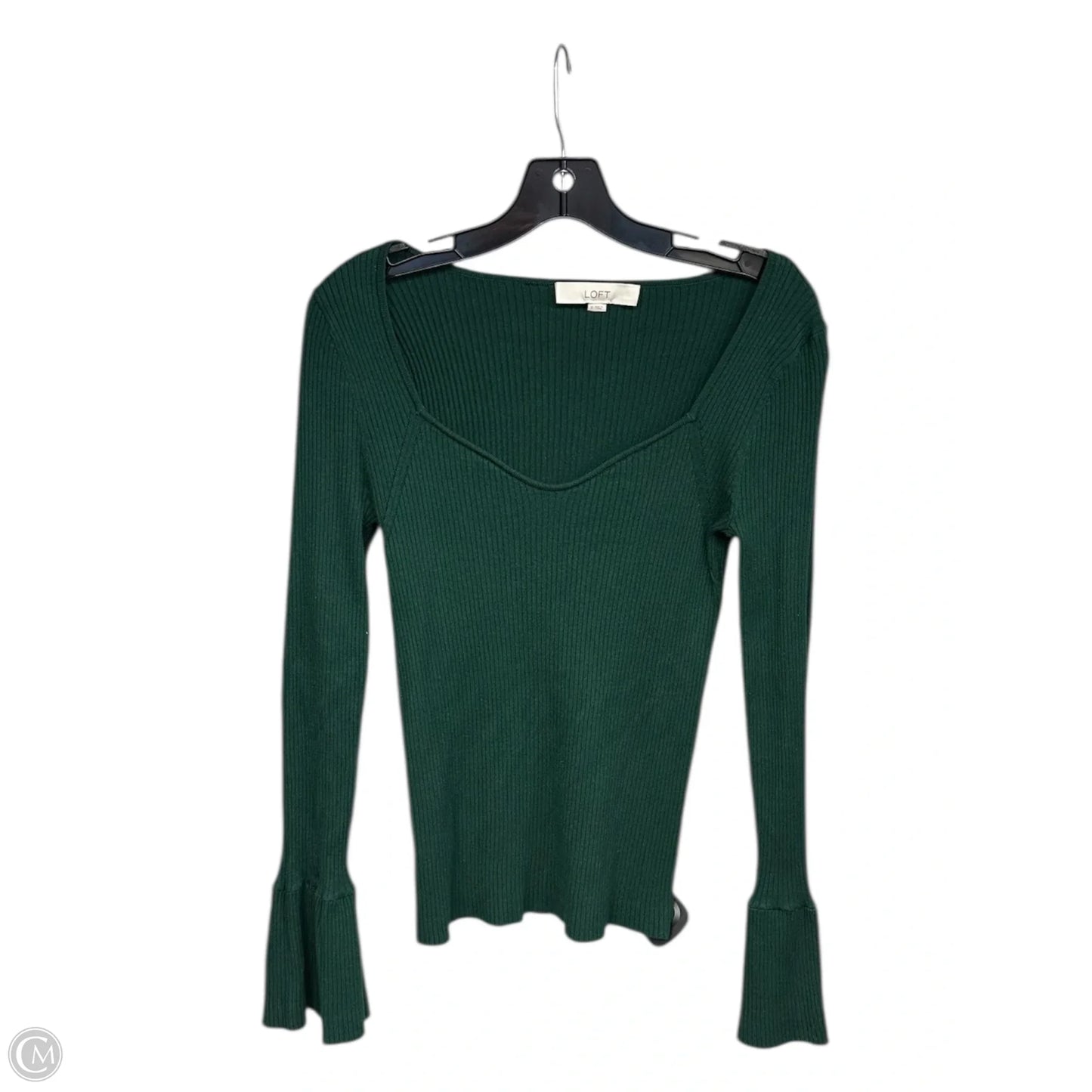 Top Long Sleeve By Loft In Green, Size: S